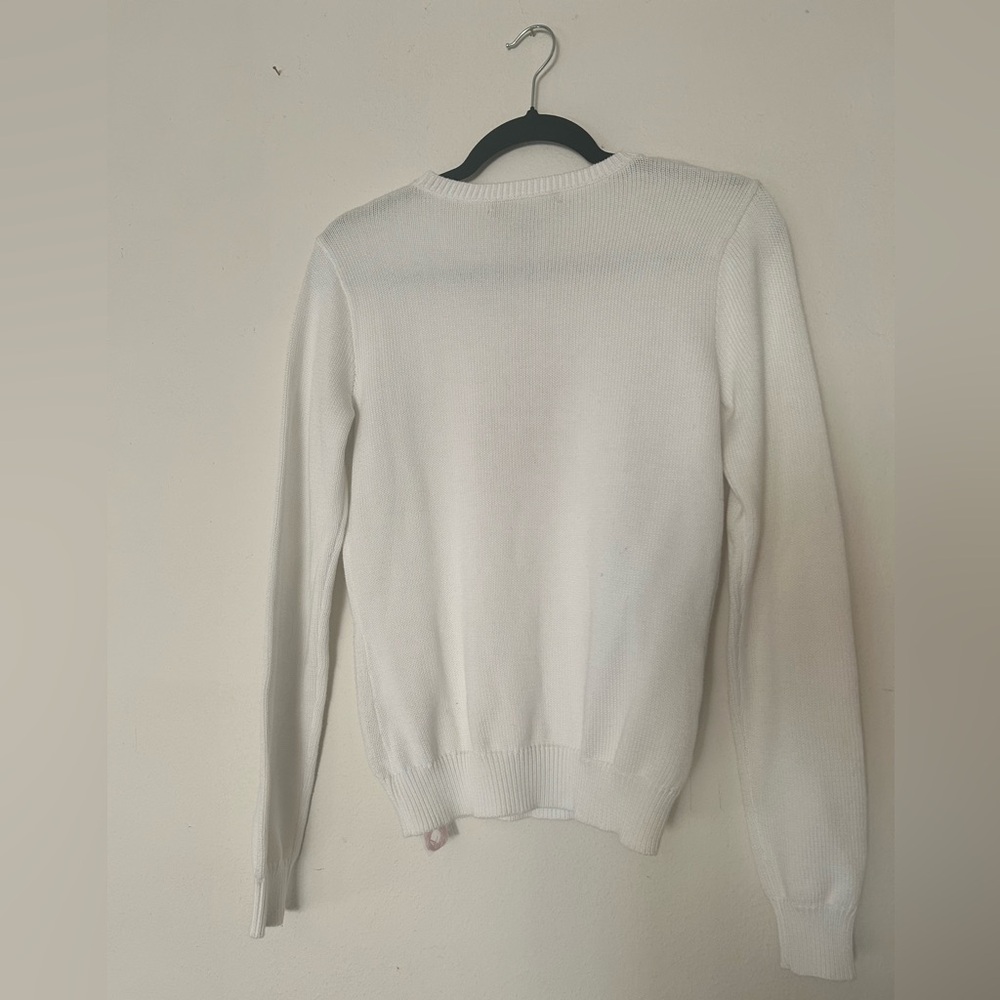 Vintage Black Label Ralph Lauren Knit Pink White Sweater ASO Charlotte York SATC - Picture 2 of 6